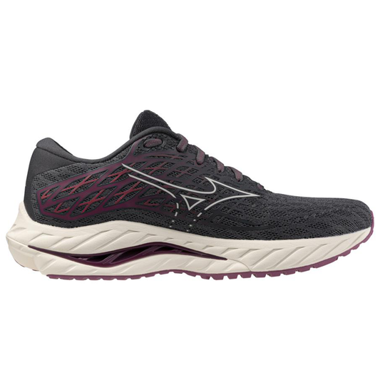 Women's Mizuno Wave Inspire 20, Ebony/White Sand, 6 B Medium
