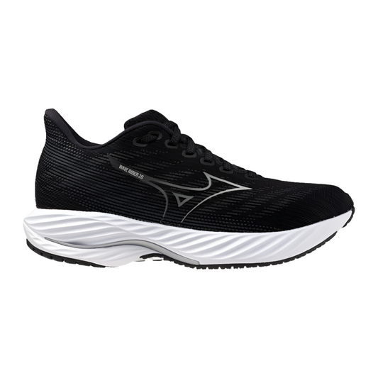 Women's Mizuno Wave Rider 28, Black/Harbor Mist, 9.5 D Wide