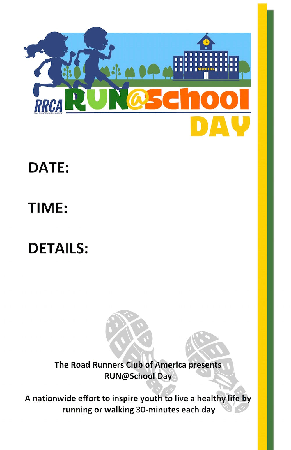 RUN@School Day Poster - Single Poster