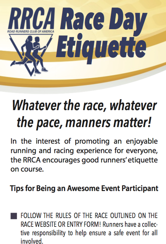 RRCA Etiquette Brochure